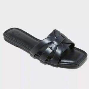 Women's Black Slide Sandals Size 11